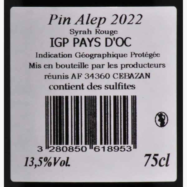 IGP Oc Pin Alep Syrah