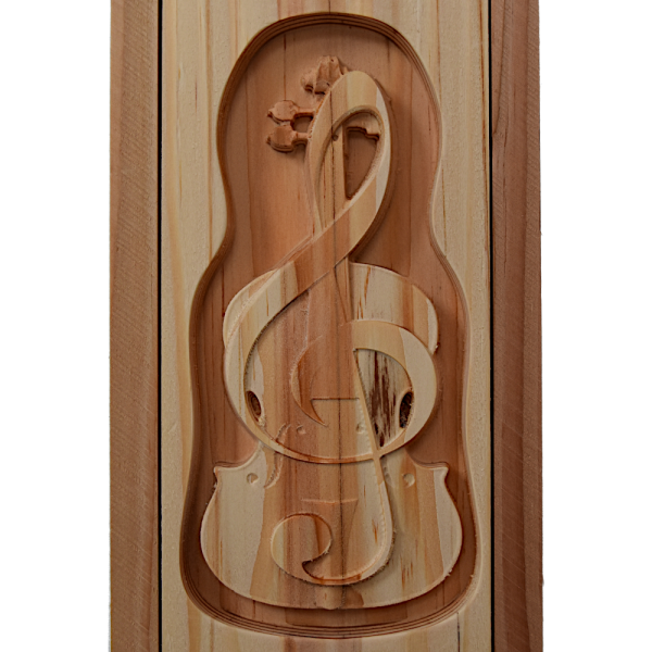 idee cadeau coffret facade violon musique musicien clef sol bois arts artisan personnalisé personnalisable homme femme rangement utile PEFC douglas made in france